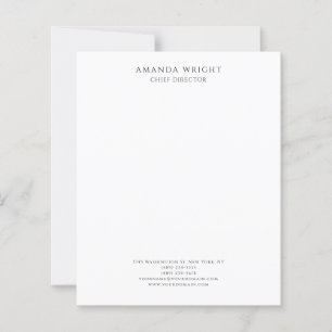 Classical Plain Stylish Business Paper Sheet
