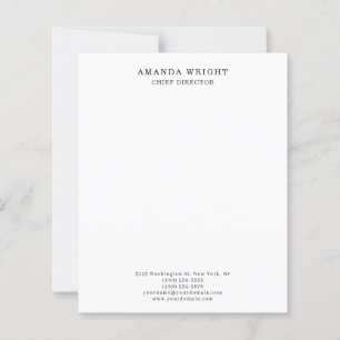 Classical Plain Stylish Business Paper Sheet