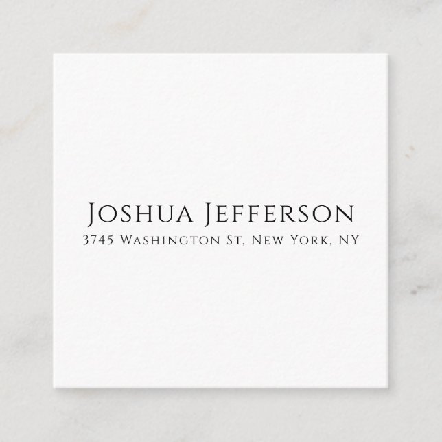 Classical Professional Creative Plain Black White Enclosure Card (Front)