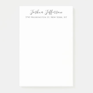 Classical Professional Creative Plain Black White Post-it Notes