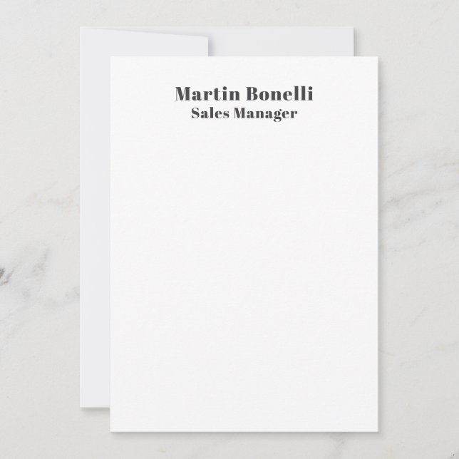 Classical Professional Own Name Information Simple (Front)
