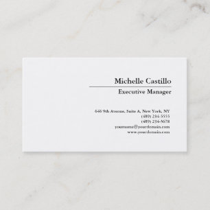 Classical Professional Own Name Information Simple Business Card