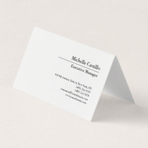 Classical Professional Own Name Information Simple Business Card