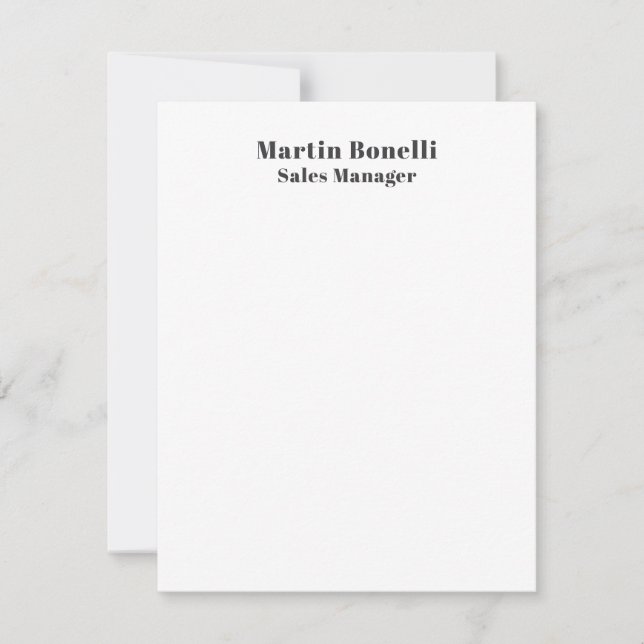 Classical Professional Own Name Information Simple Card (Front)