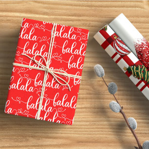 Classical Red Christmas Holiday  Wrapping Paper Sheet