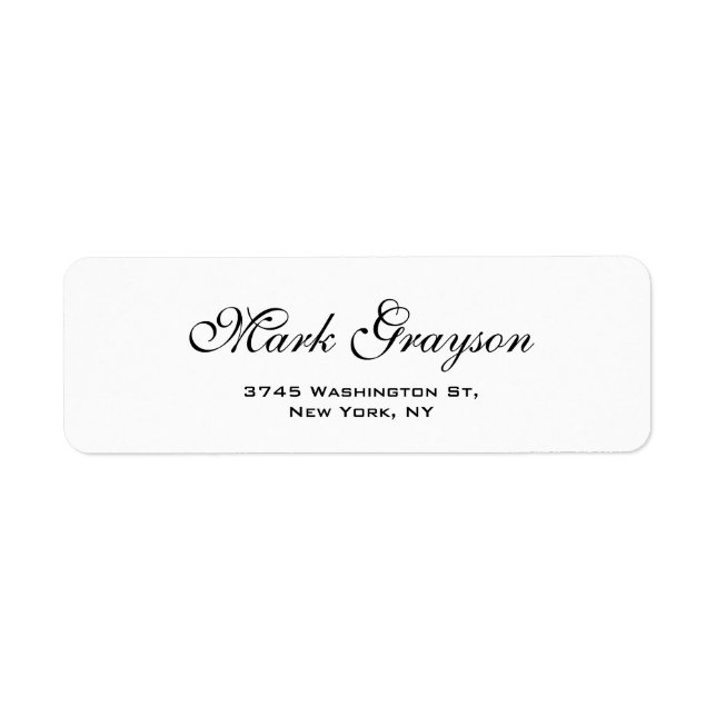 Classical Retro Stylish Handwritten Plain Elegant (Front)
