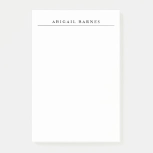 Classical Retro White Minimalist Professional Post-it Notes