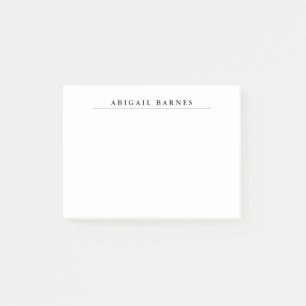 Classical Retro White Minimalist Professional Post-it Notes