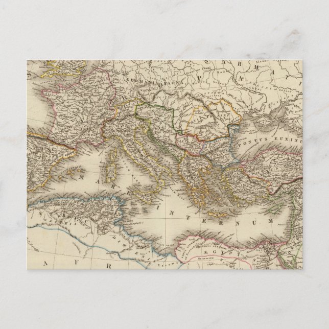 Classical Rome Eastern Hemisphere Postcard (Front)