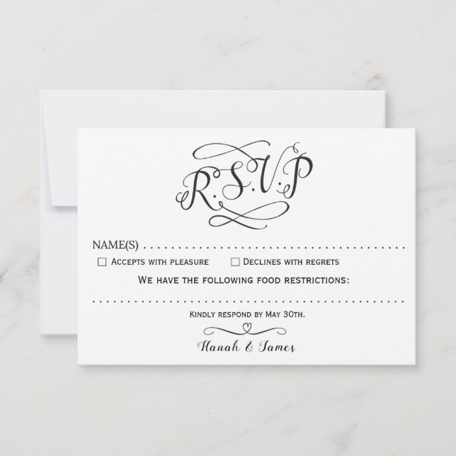 CLASSICAL RSVP CARD - KRAFT PAPER (Front)
