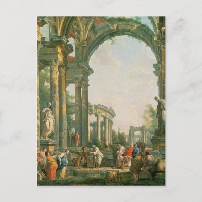 Classical ruins, 18th century postcard (Front)