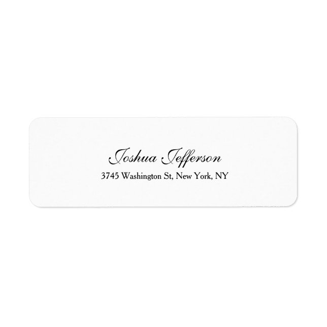 Classical Script Creative Plain Black & White (Front)
