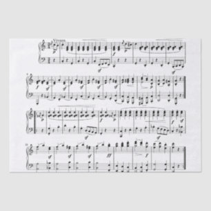 classical sheet music tissue paper
