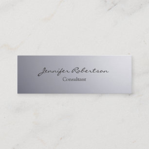 Classical Simple Grey Plain Unique Slim Mini Business Card