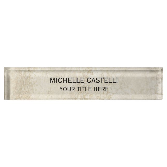 Classical Stone Design Simple Minimalist Nameplate (Front)