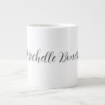 Classical Stylish Script Add Your Name Plain Large Coffee Mug<br><div class="desc">This design,  which will give people confidence,  is simple and plain,  but at the same time will attract all the attention,  is just for you.</div>