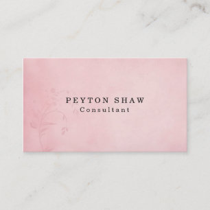 Classical Vintage Flower Pink Professional Business Card