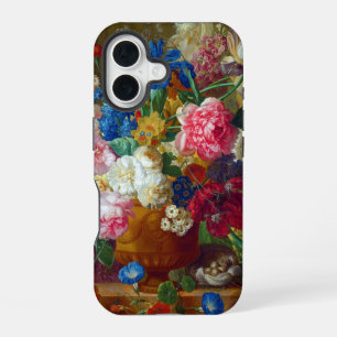 Classical Vintage Flowers Art Painting iPhone 16 Case