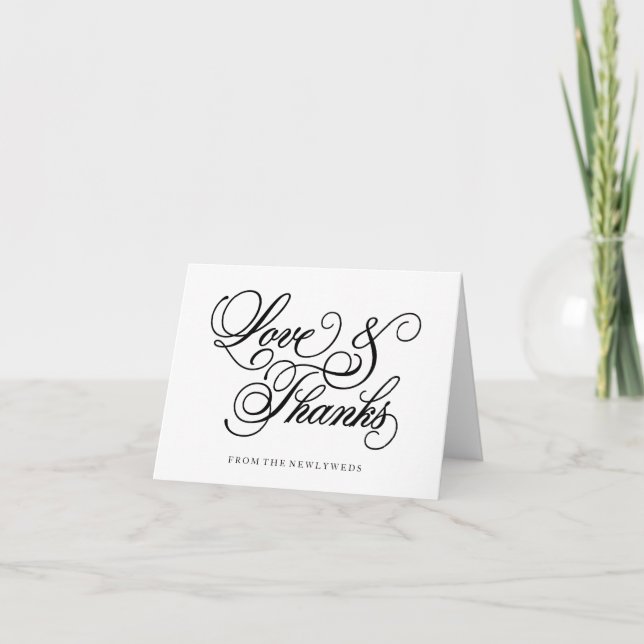 Classical | Wedding Thank You Note Card (Front)