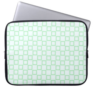 Classical white and green grid Laptop Sleeve