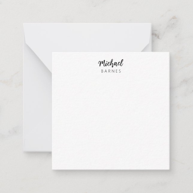 Classical White Minimalist Plain Elegant Card (Front)