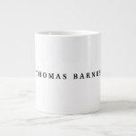 Classical White Minimalist Plain Elegant Large Coffee Mug<br><div class="desc">Represent yourself with this classical,  elegant design. This template can be customised to meet all professional occupations.</div>