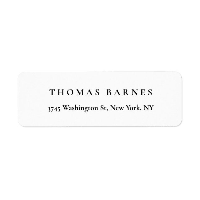Classical White Minimalist Plain Elegant Simple (Front)