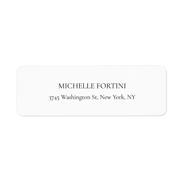 Classical White Minimalist Plain Elegant Simple (Front)
