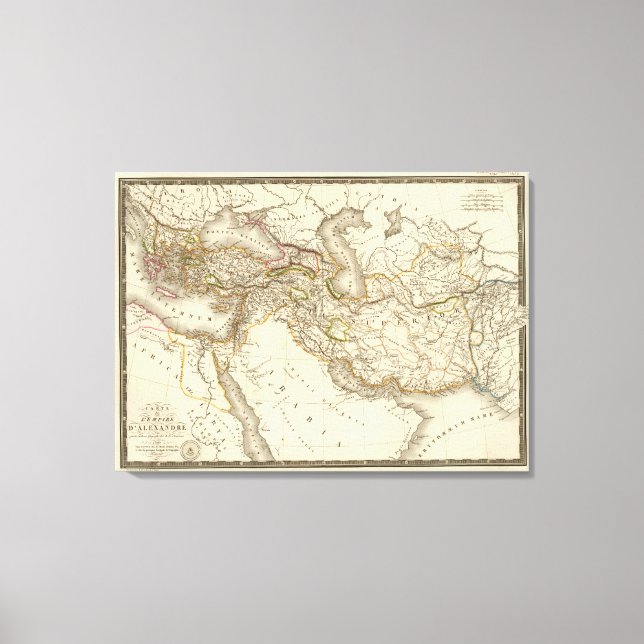 Classical World Eastern Hemisphere Map Canvas Print (Front)