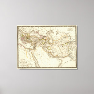 Classical World Eastern Hemisphere Map Canvas Print