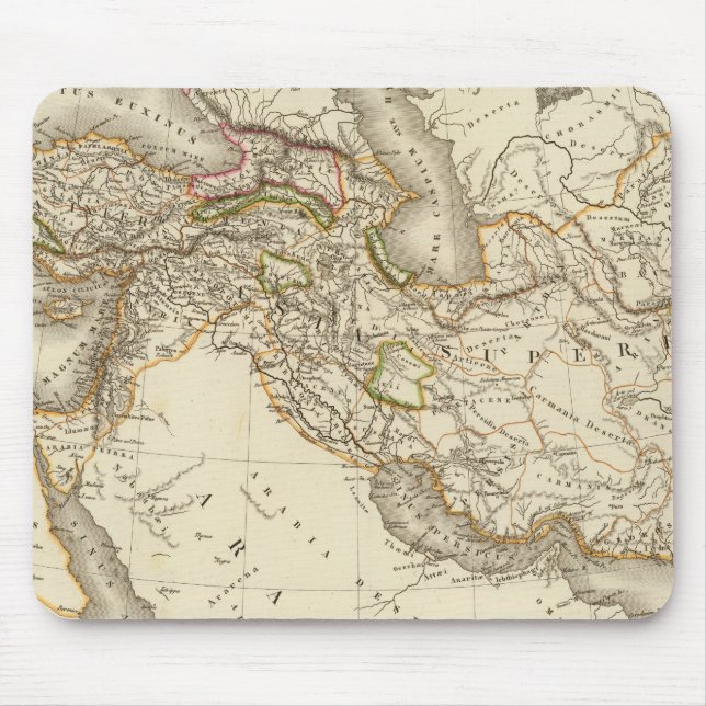 Classical World Eastern Hemisphere Map Mouse Pad (Front)