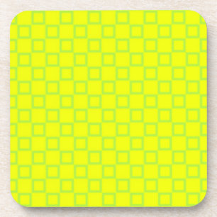Classical yellow and mint green Cork Coaster