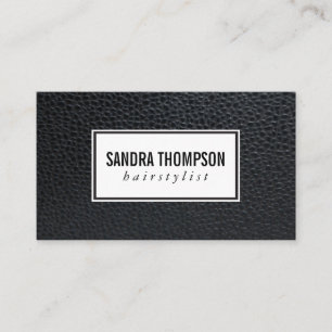 Classically Elegant Faux Leather Business Card