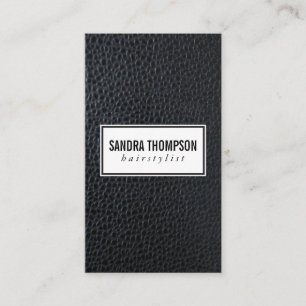 Classically Elegant Faux Leather Business Card