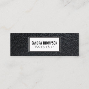 Classically Elegant Faux Leather Mini Business Card