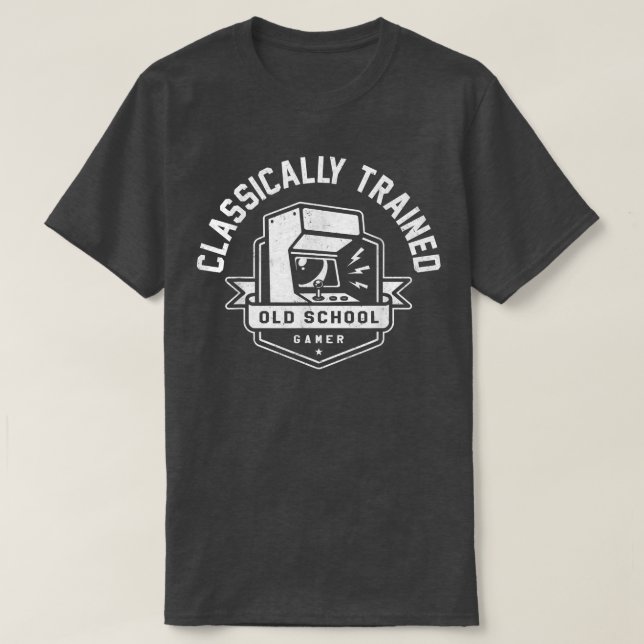 Classically Trained Gamer Retro Old School 80s Arc T-Shirt (Design Front)
