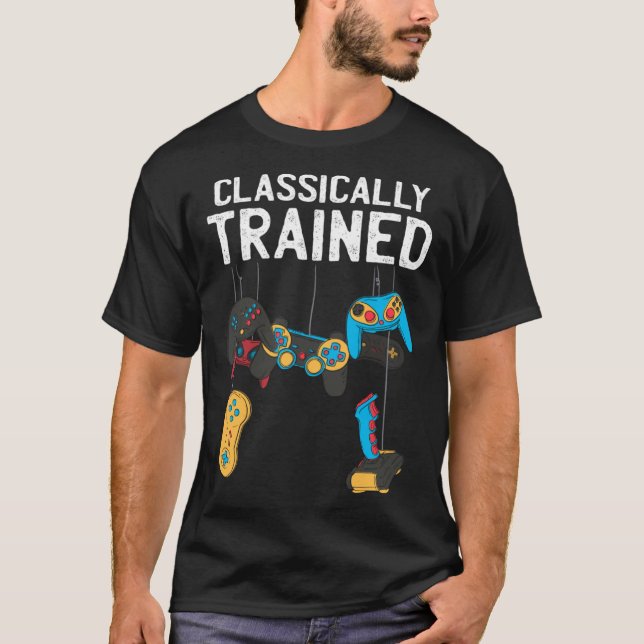 Classically Trained Retro Video and Computer Gamin T-Shirt (Front)
