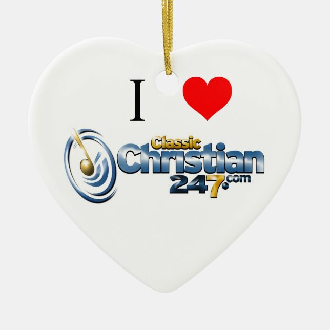 ClassicChristian247.com Heart Ornament (Front)