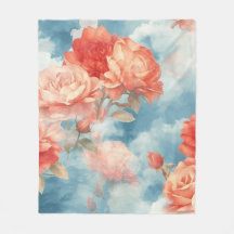 Classics - Angelic Pink and Red Roses in soft clou
