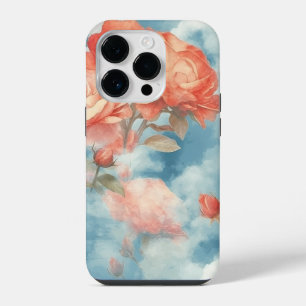 Classics - Angelic Pink and Red Roses in soft clou iPhone 14 Pro Case