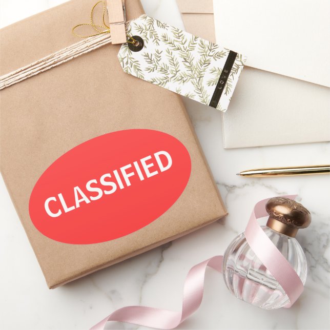 classified oval sticker (Gifting)