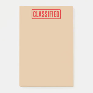 Classified Post-it Notes