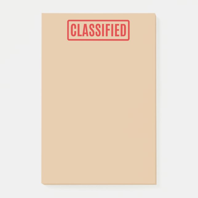 Classified Post-it Notes (Front)