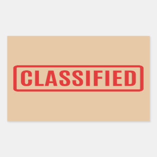 Classified Rectangular Sticker