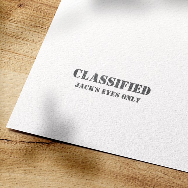 Classified // Your Eyes Only Personalised Rubber Stamp (Creator Uploaded)