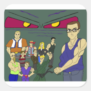 classmates anime inspired square sticker