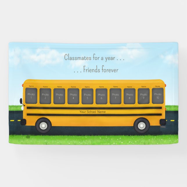 Classmates for a Year Friends Forever Custom Photo Banner (Horizontal)