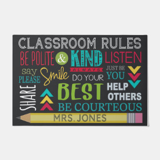 Classroom Doormat, Personalised Name Teacher Doormat