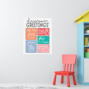 Classroom Greetings Classroom Educational Poster