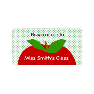 Classroom Label Please Return - apples